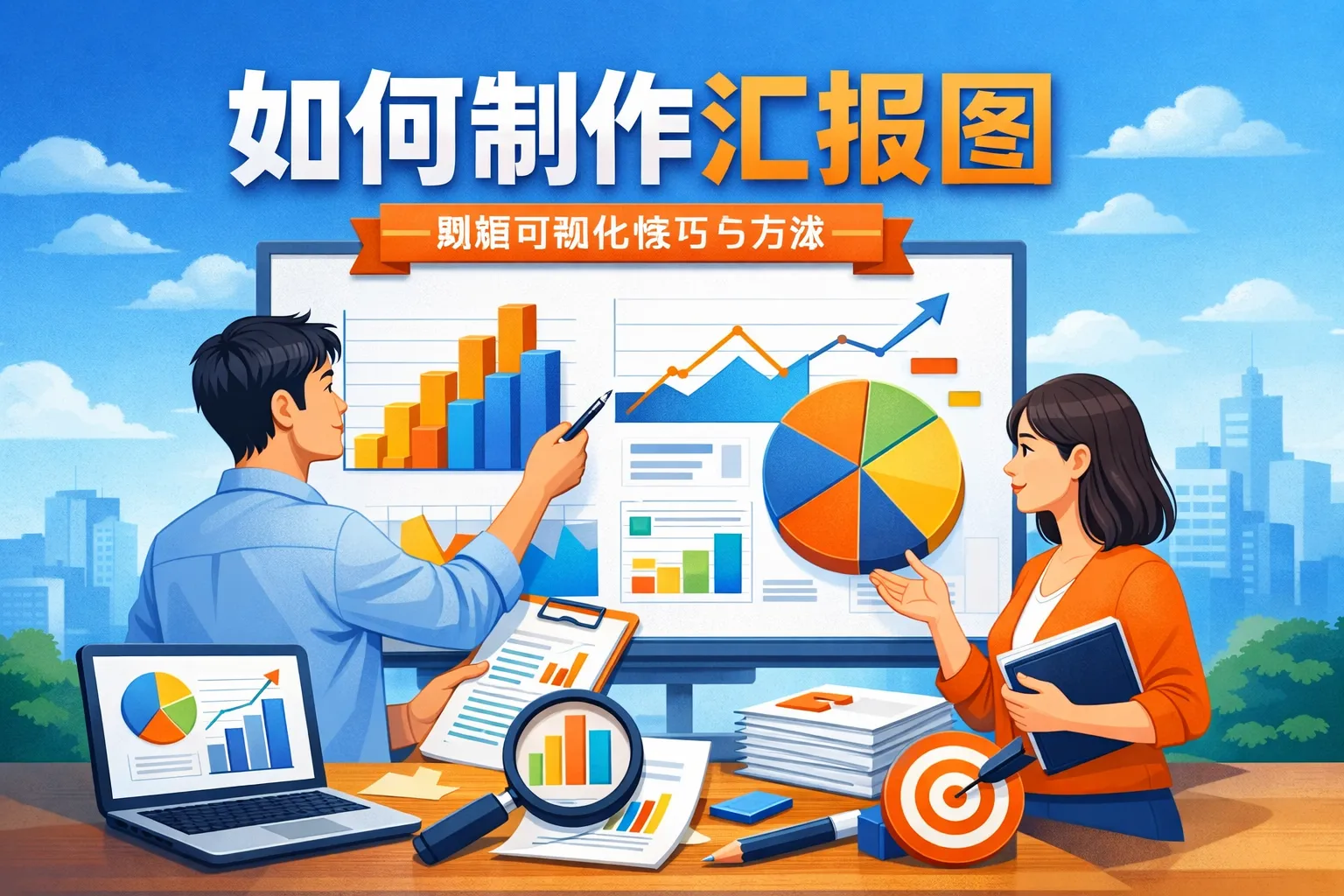 如何制作汇报 图