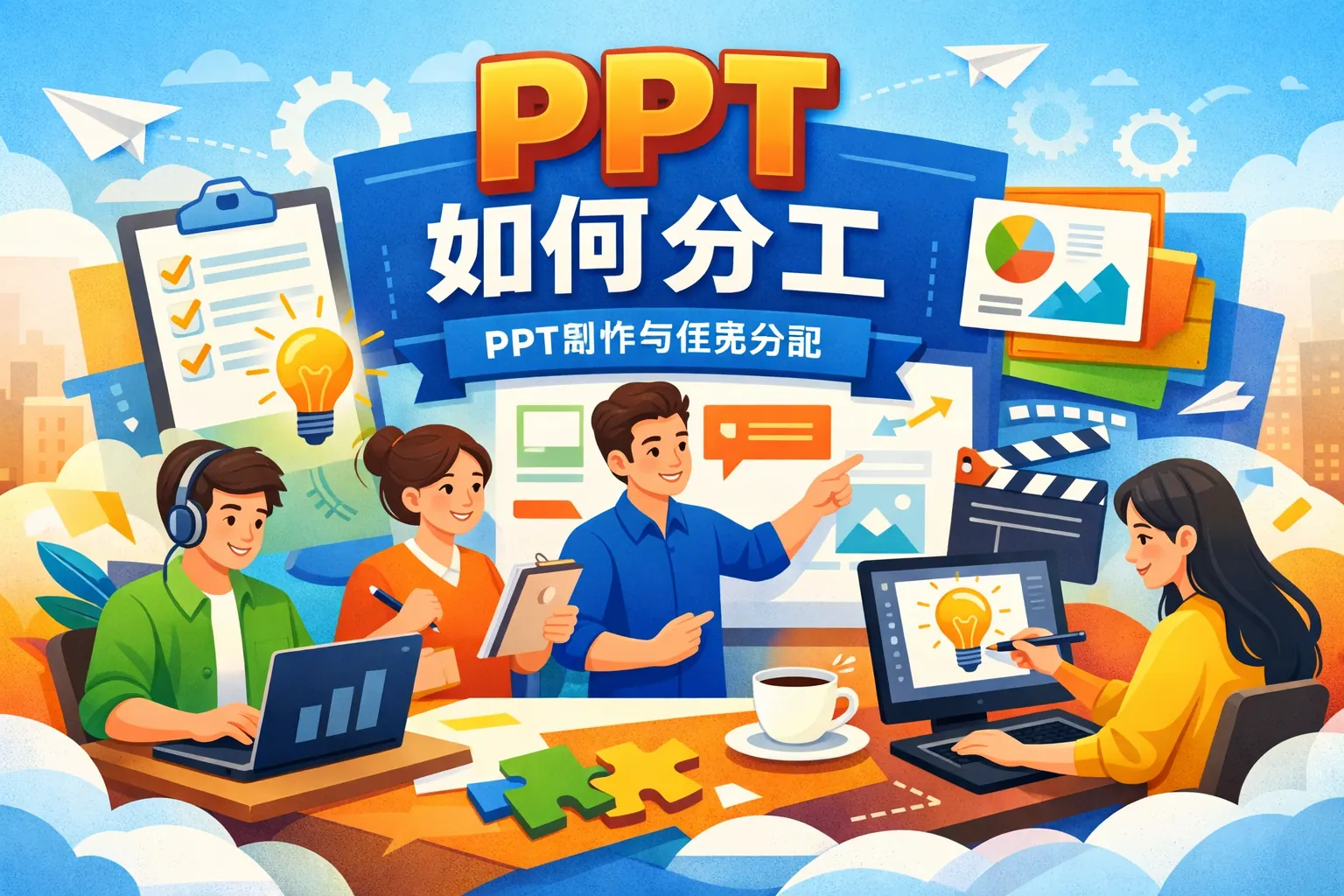 制作ppt如何分工