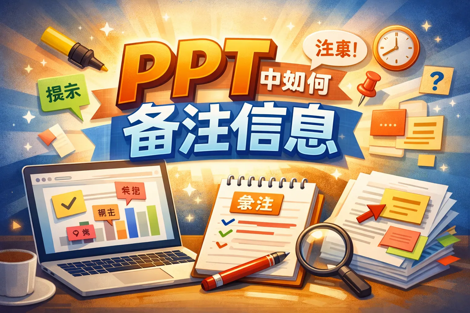 ppt中如何备注信息