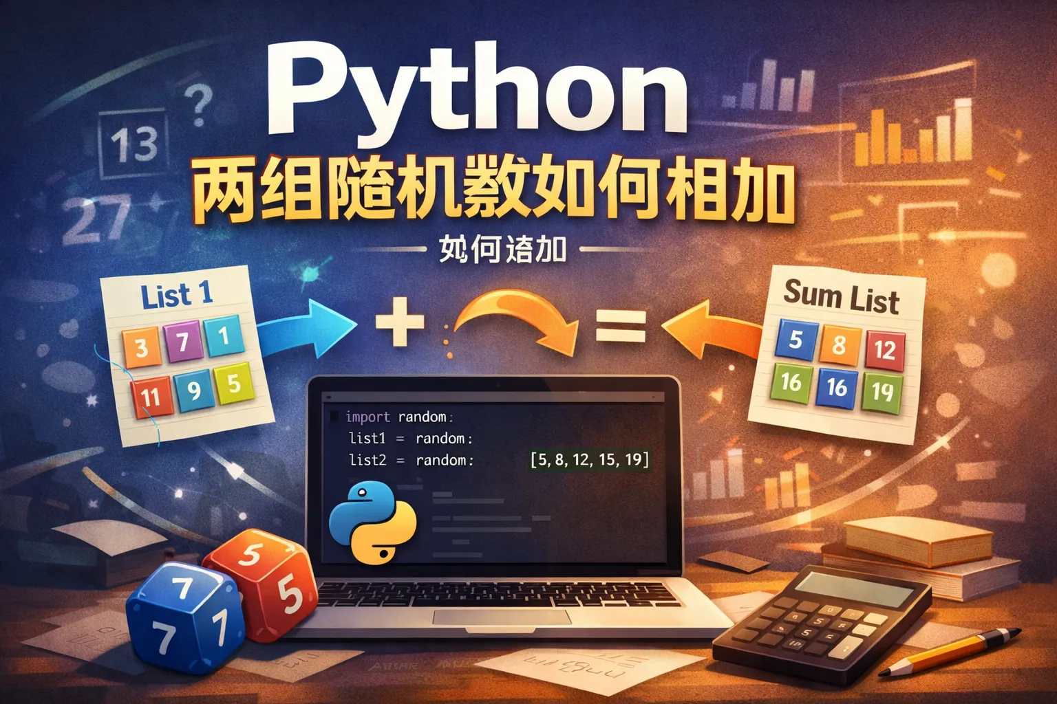 python两组随机数如何相加