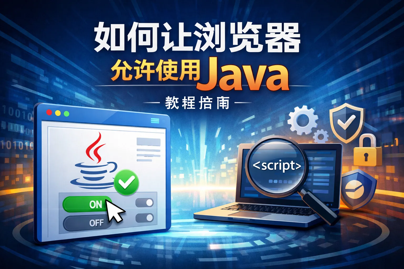 如何让浏览器允许使用java