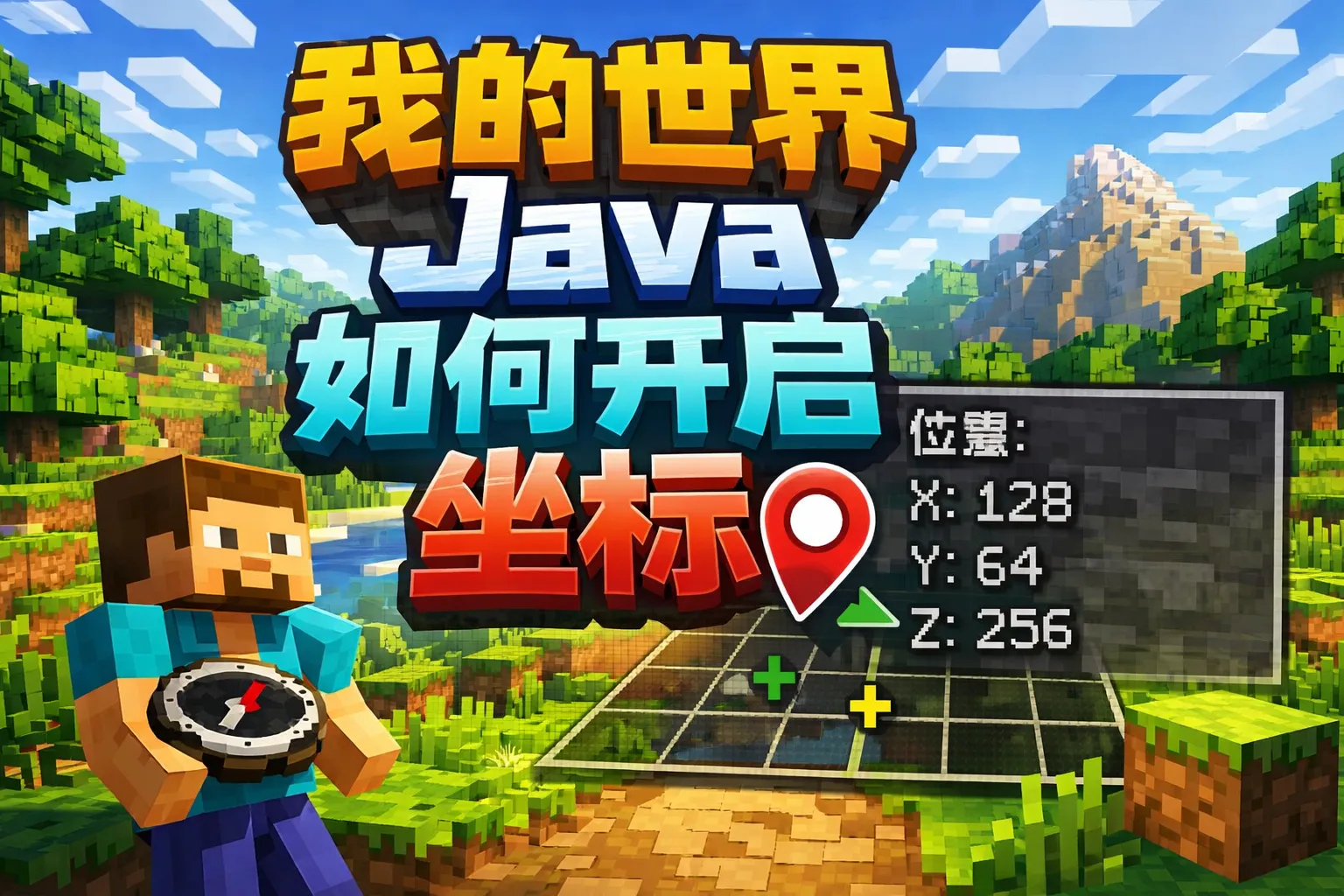 我的世界java如何开启坐标
