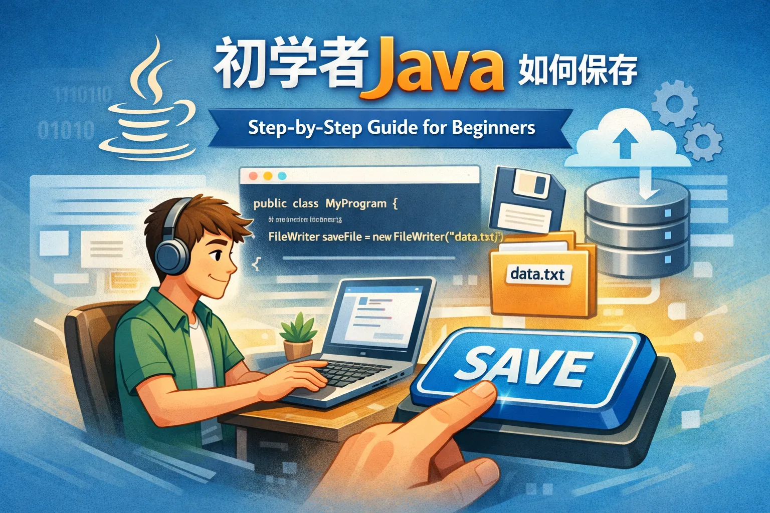 初学者java如何保存