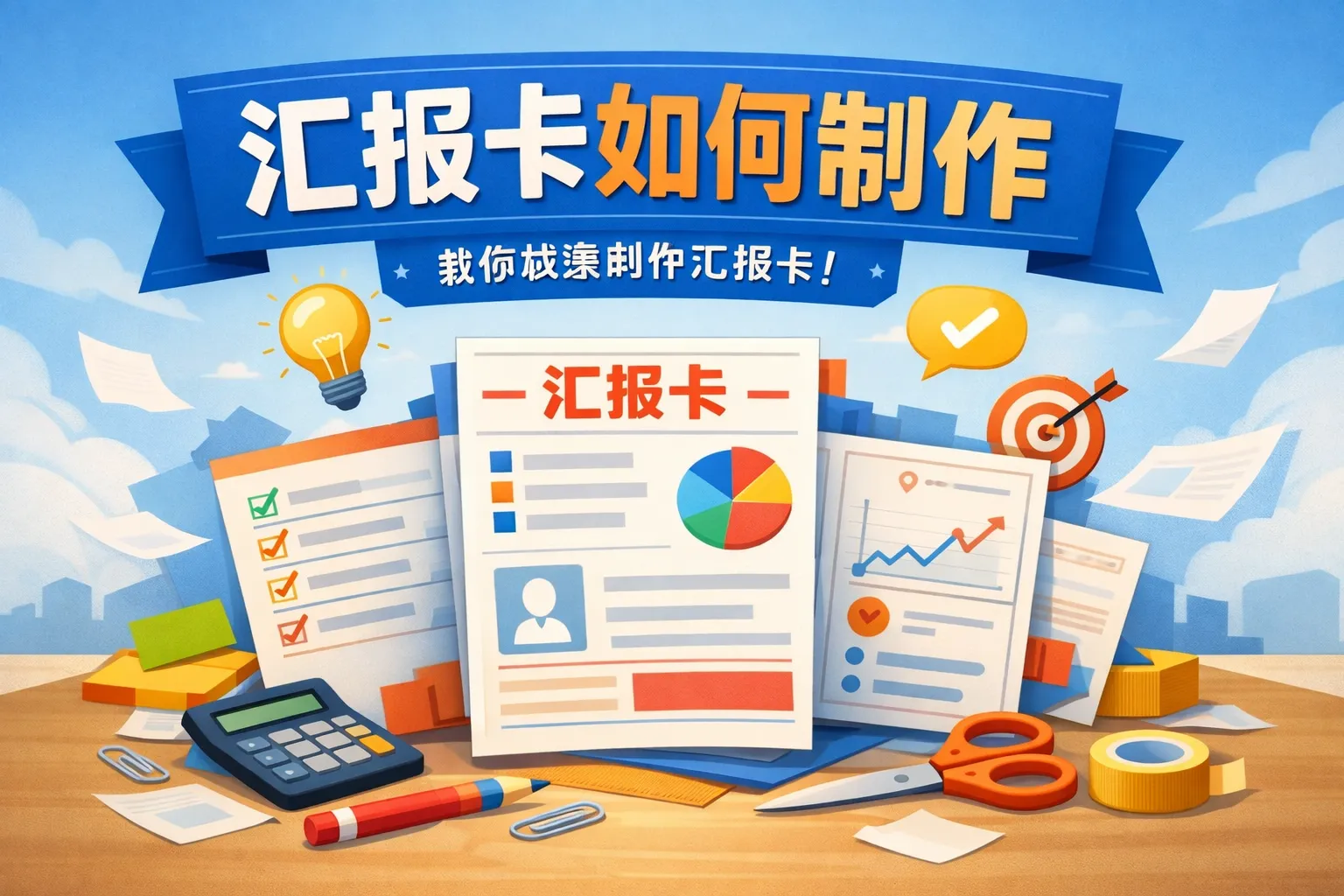 汇报卡如何制作