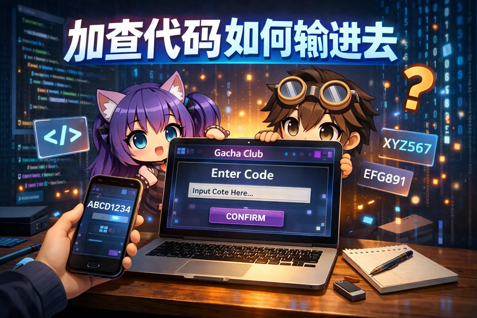 加查代码如何输进去