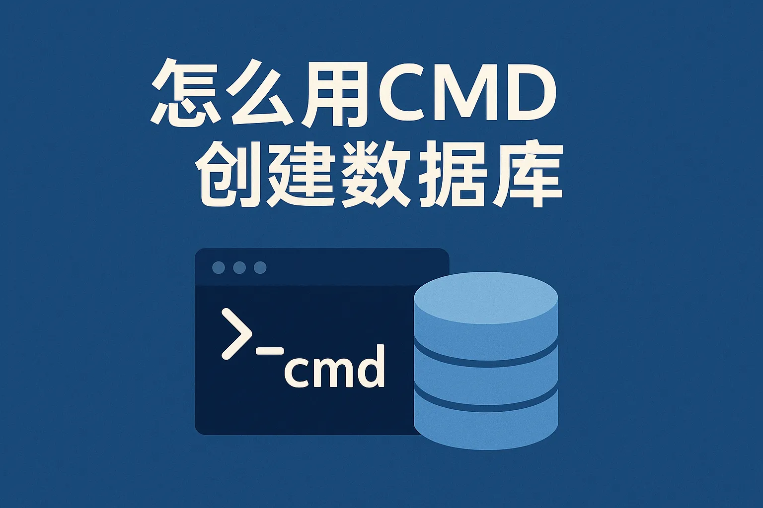 怎么用cmd创建数据库