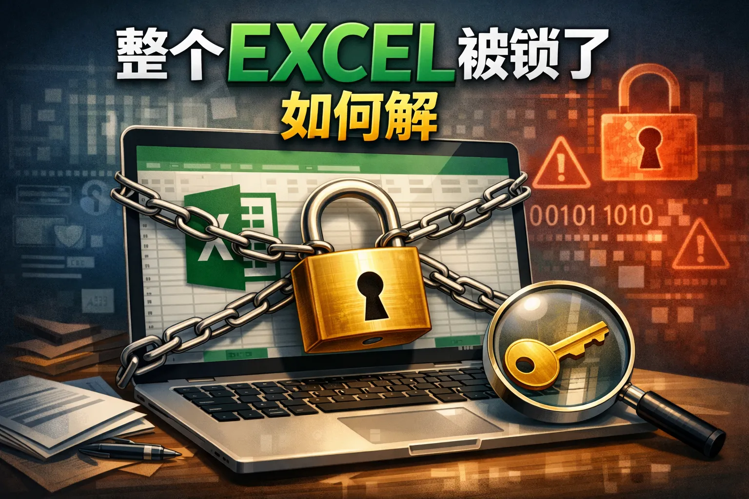 整个EXCEL被锁了 如何解