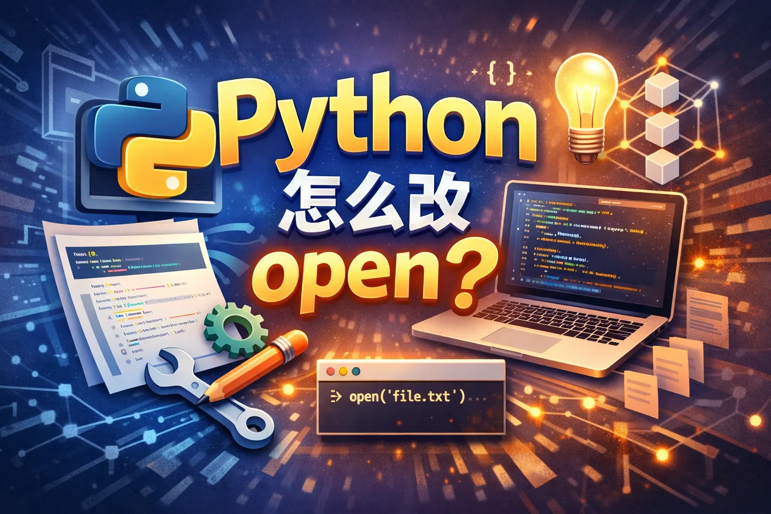 python怎么改open