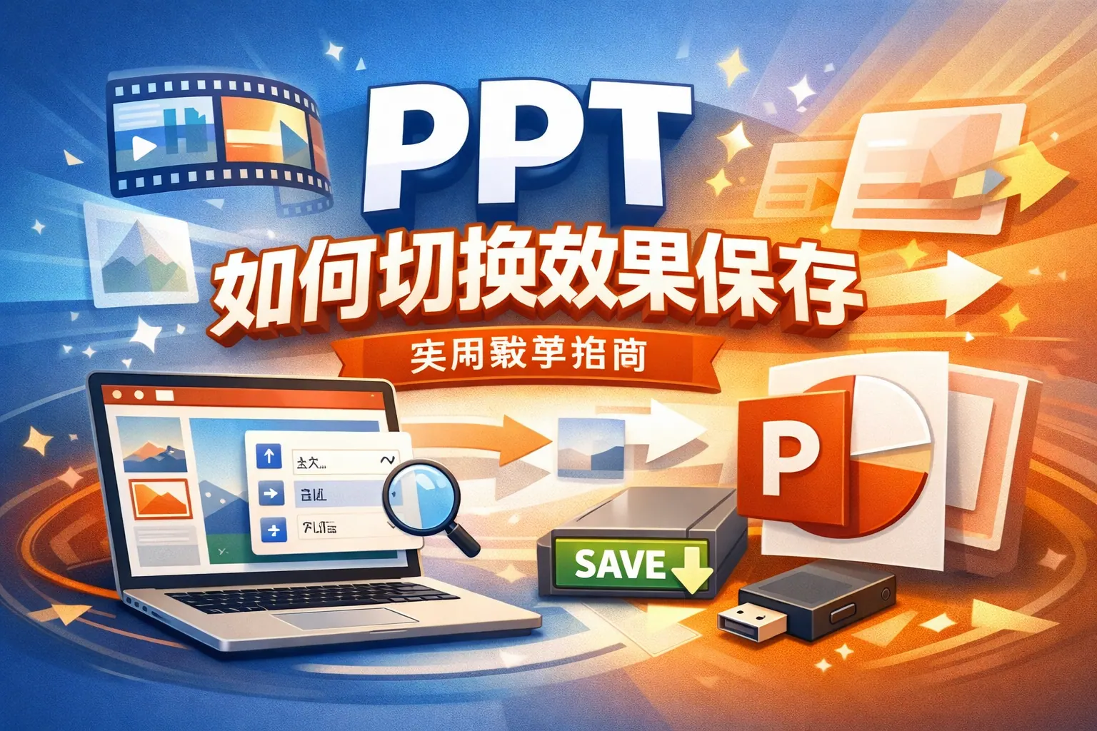 ppt如何切换效果保存