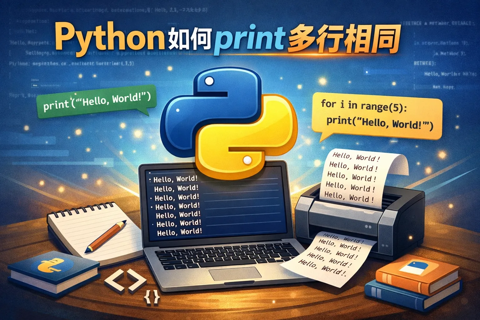 Python如何print多行相同