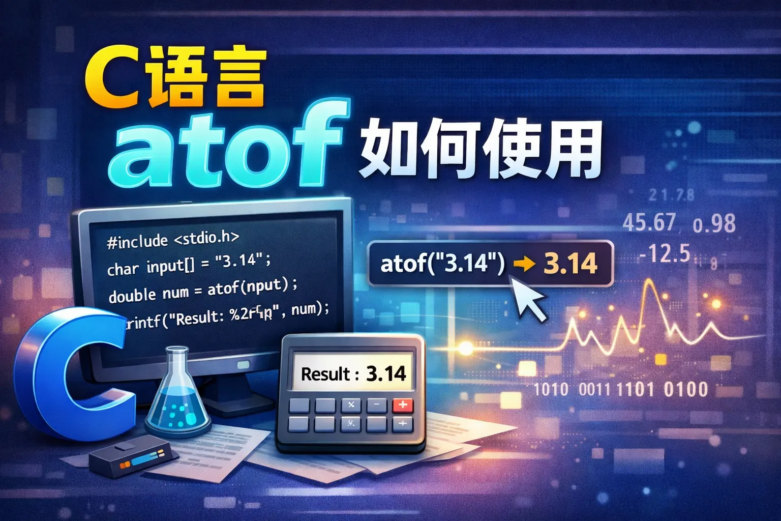 c语言atof如何使用