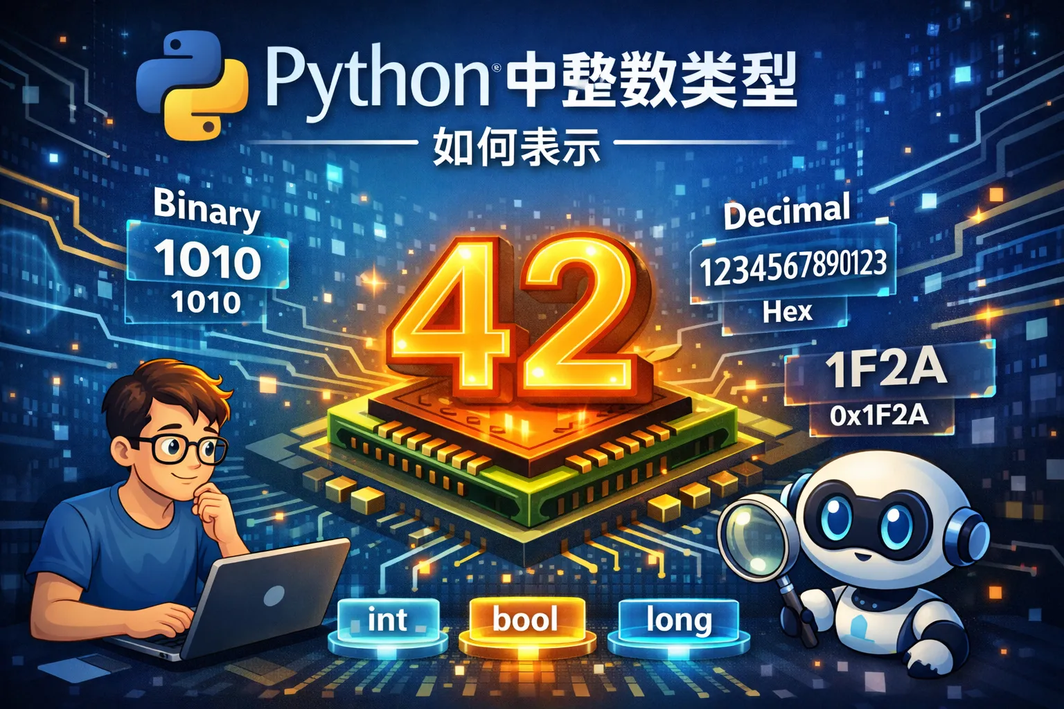 python中整数类型如何表示