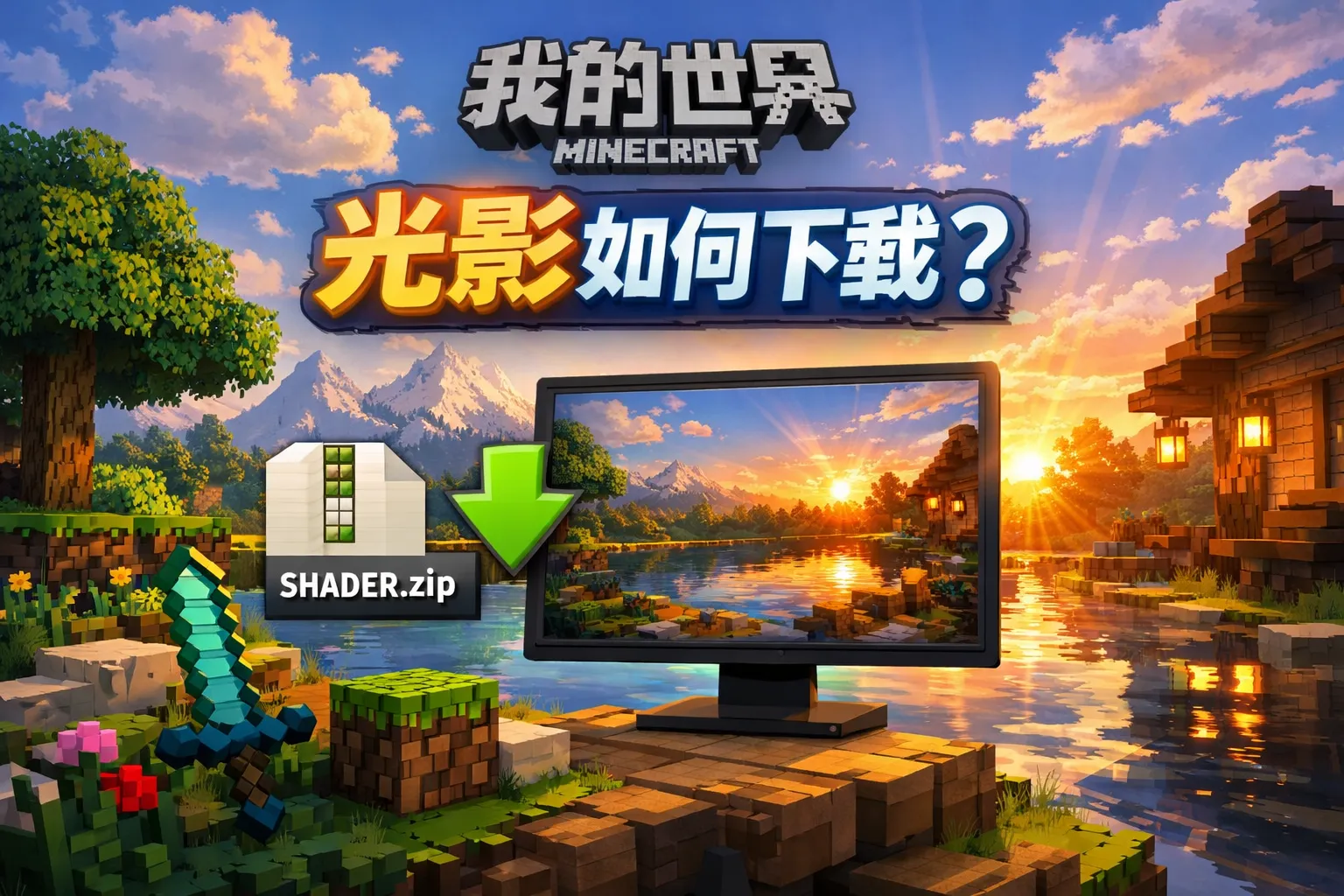 我的世界java版光影如何下载