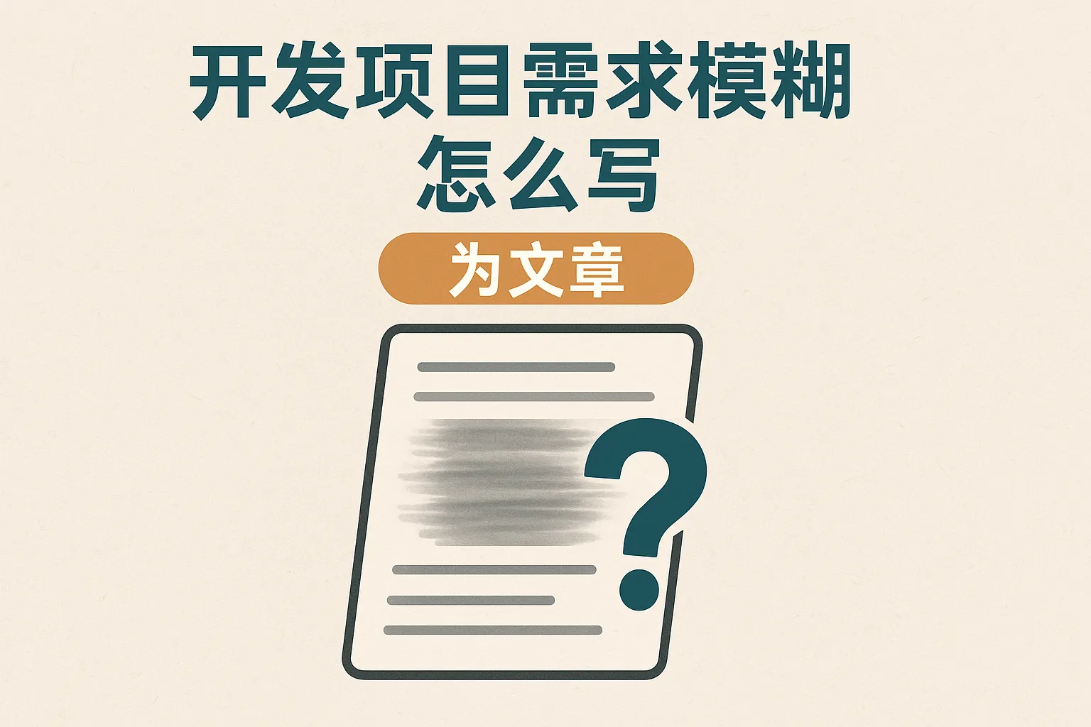 开发项目需求模糊怎么写