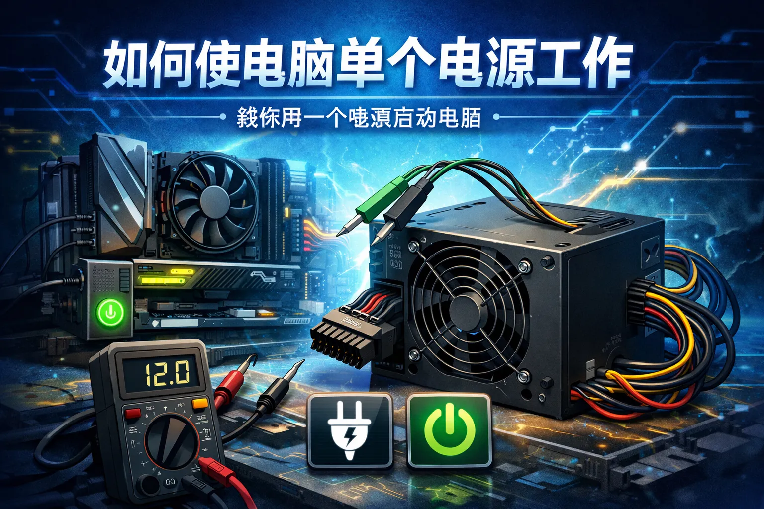 如何使电脑单个电源工作