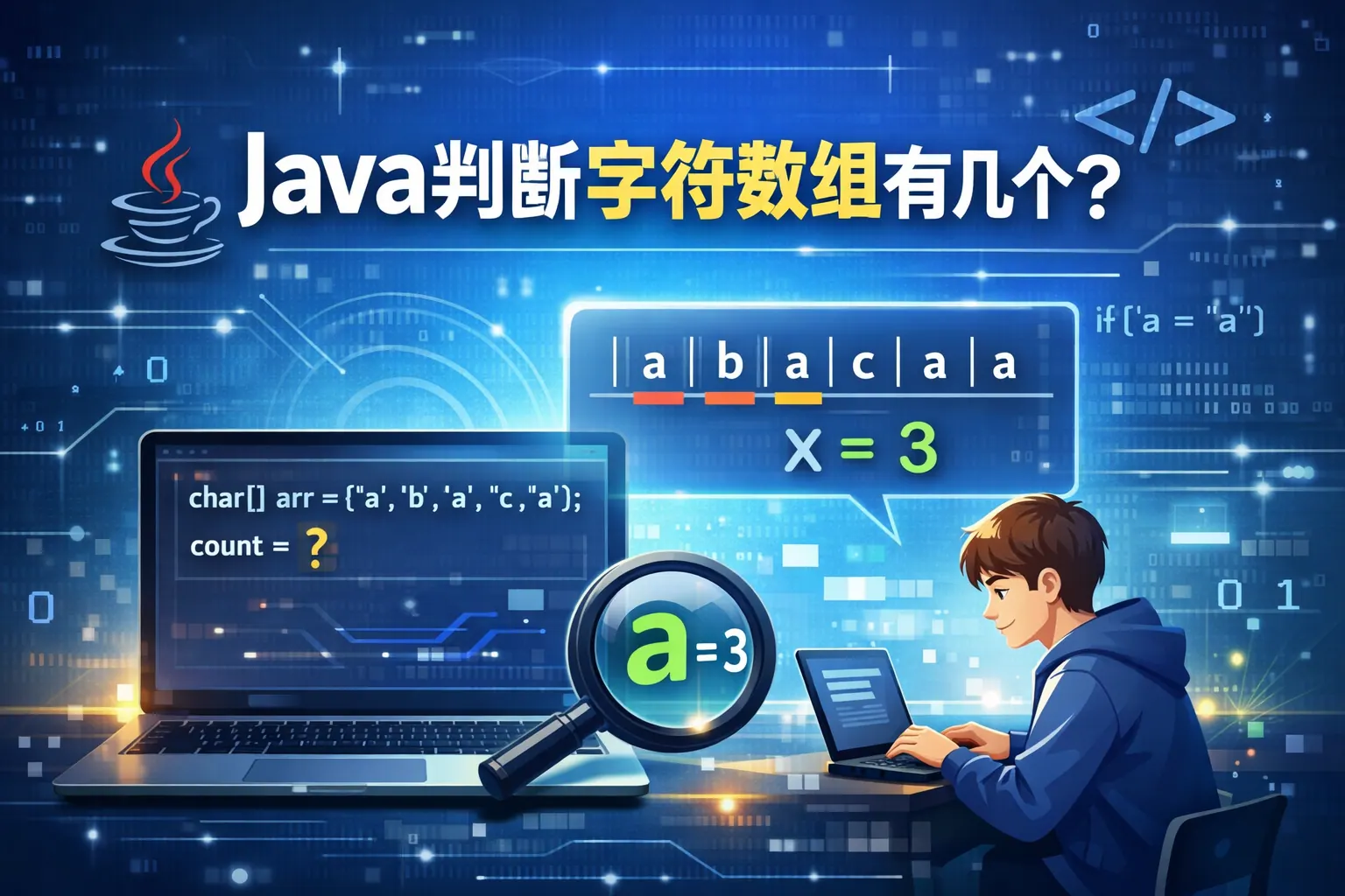 java判断字符数组有几个