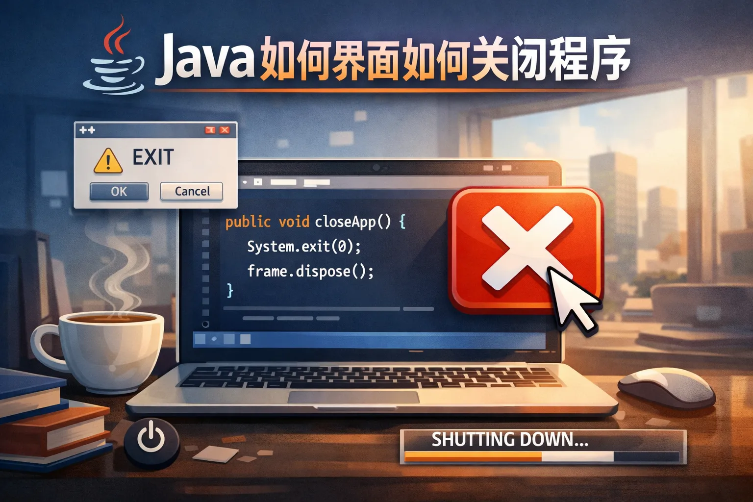 java如何界面如何关闭程序