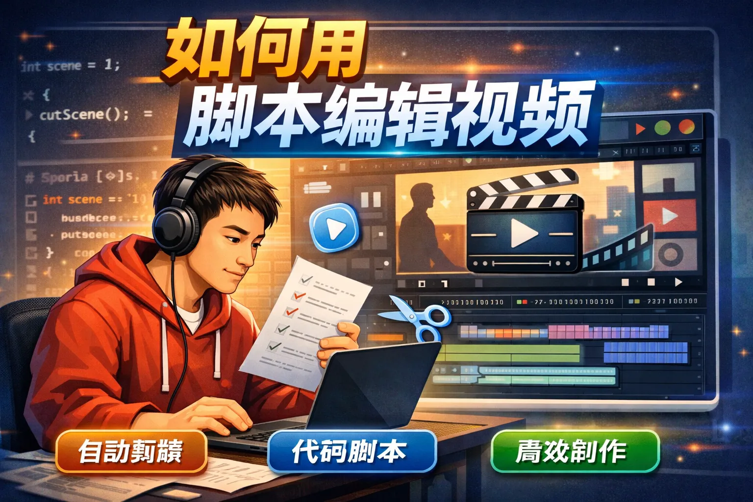 如何用脚本编辑视频
