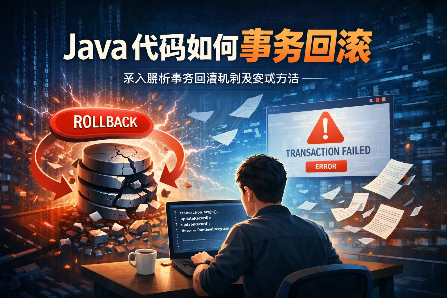 java代码如何让事务回滚