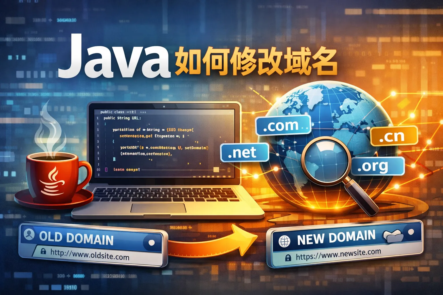 java如何修改域名