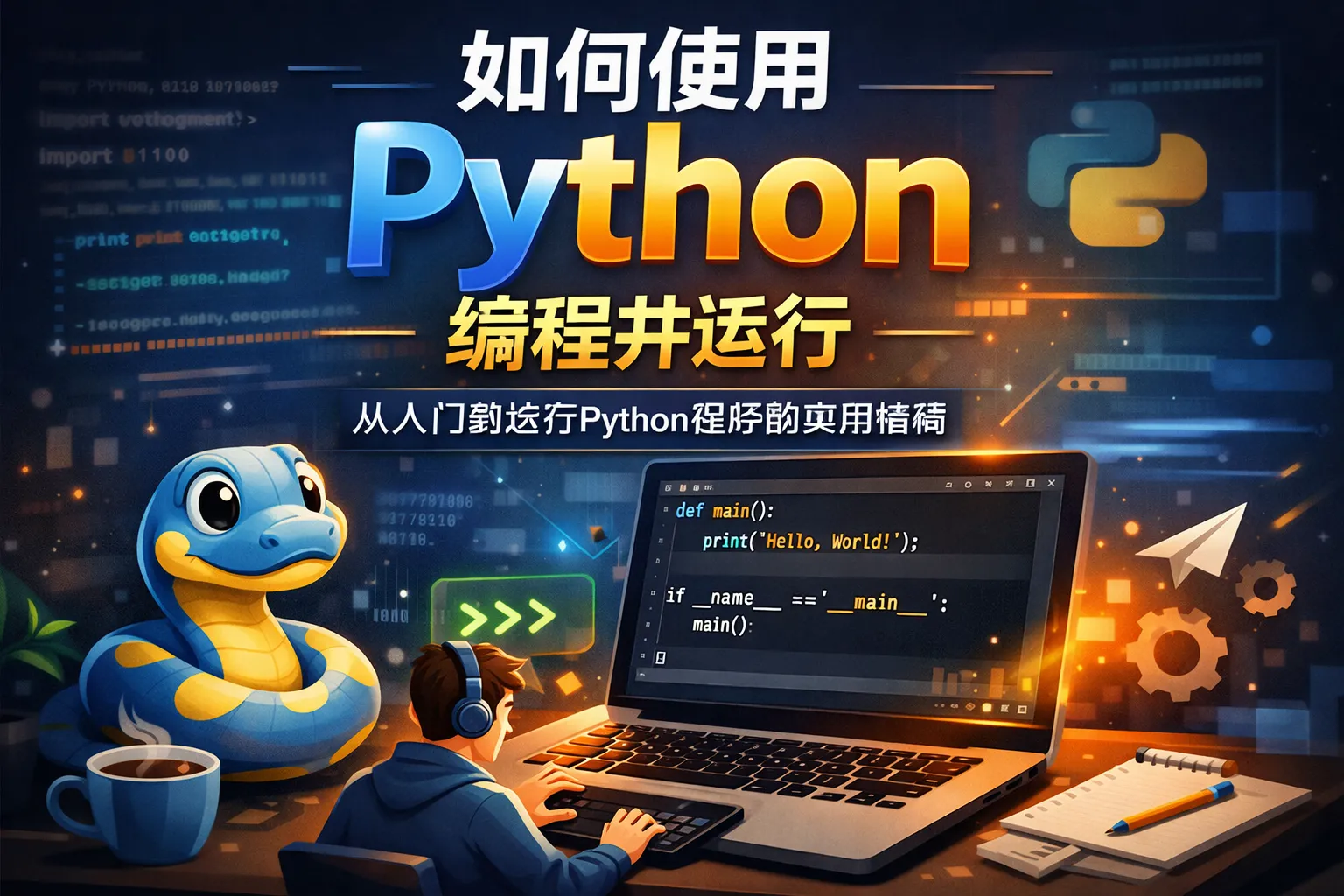 如何使用python编程并运行