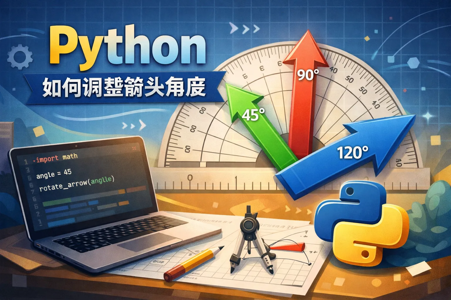 python如何调整箭头角度