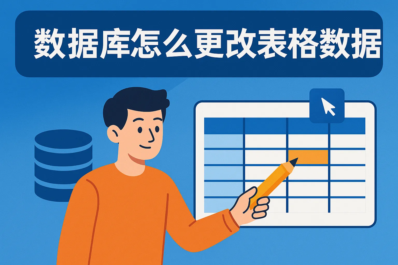 数据库怎么更改表格数据