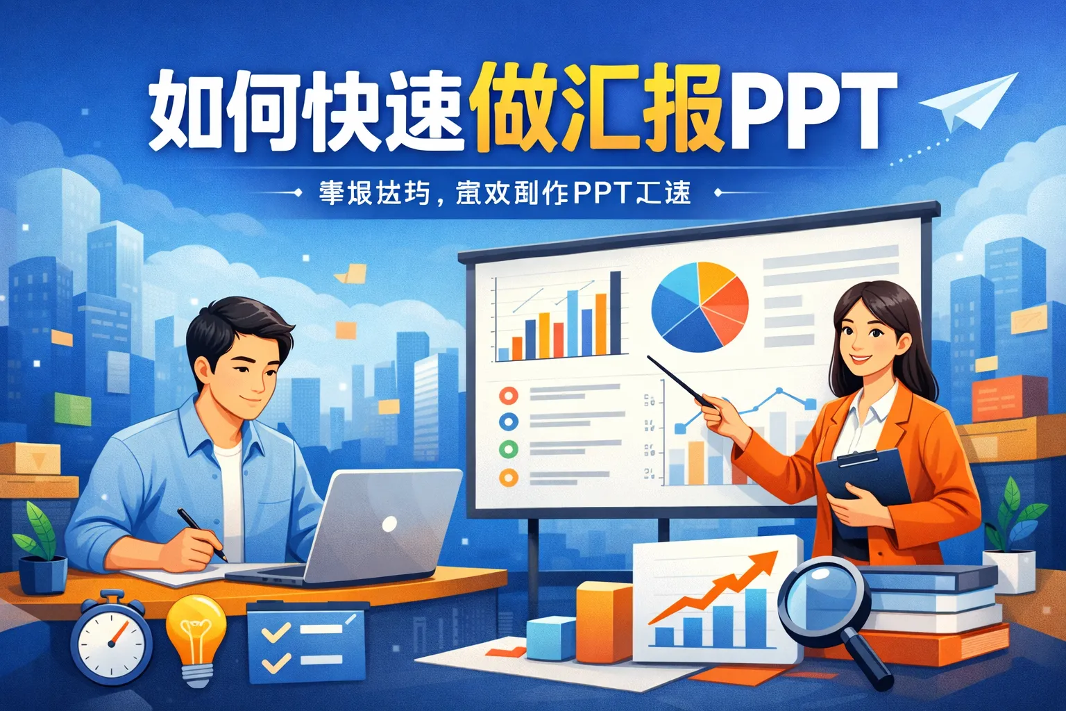 如何快速做汇报ppt