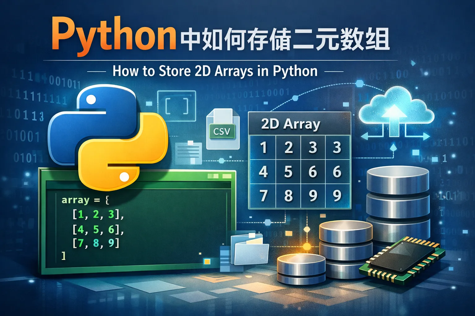 python中如何存储二元数组