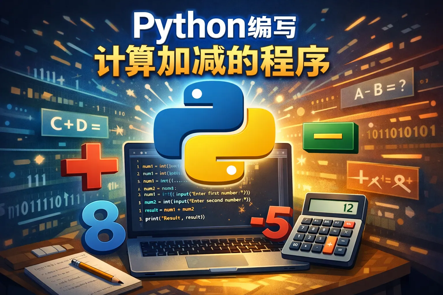 Python编写计算加减的程序
