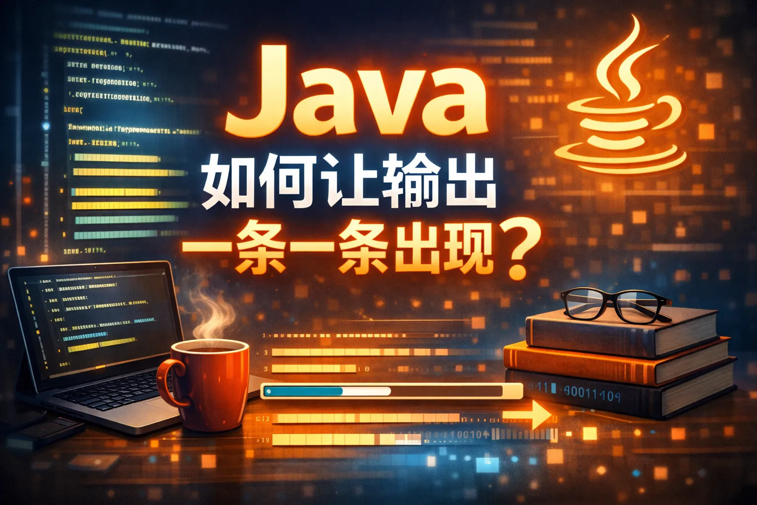 java如何让输出一条一条出现
