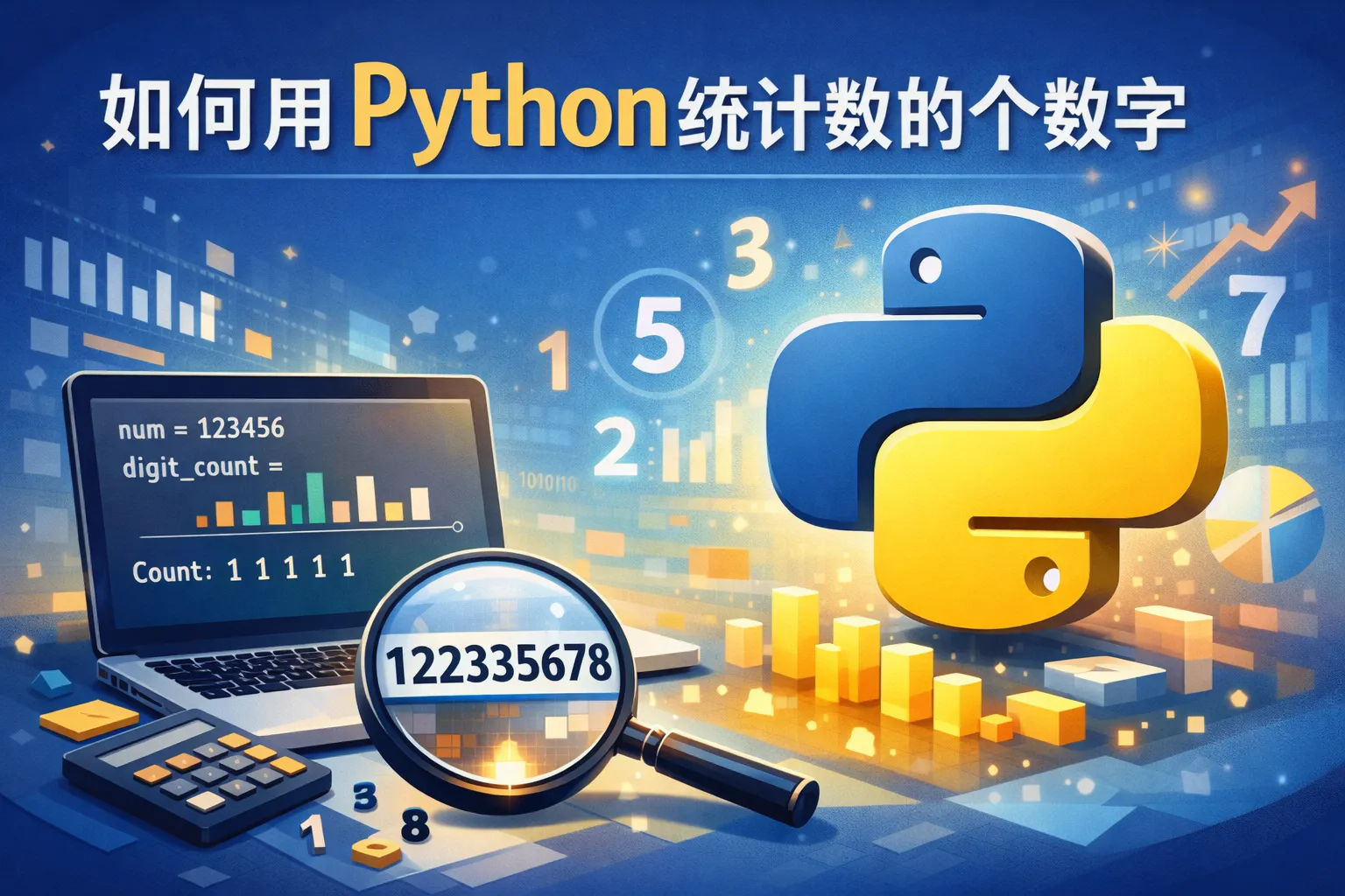 如何用python统计数的个数字