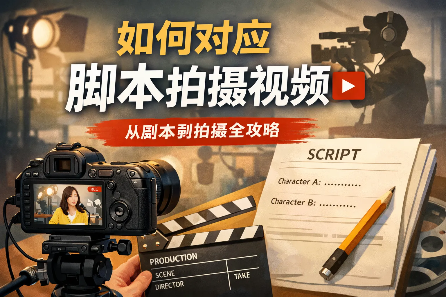 如何对应脚本拍摄视频