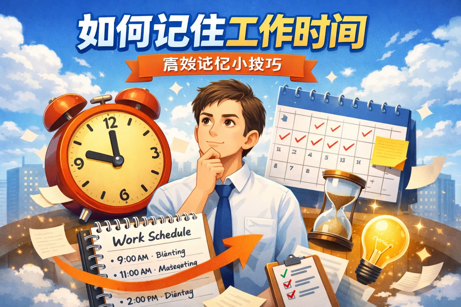 如何记住工作时间