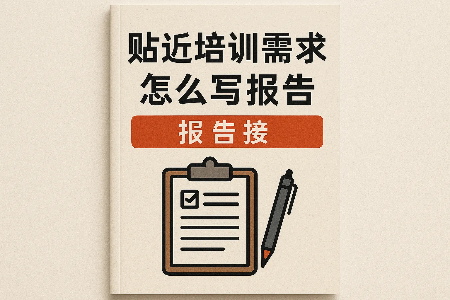 贴近培训需求怎么写报告