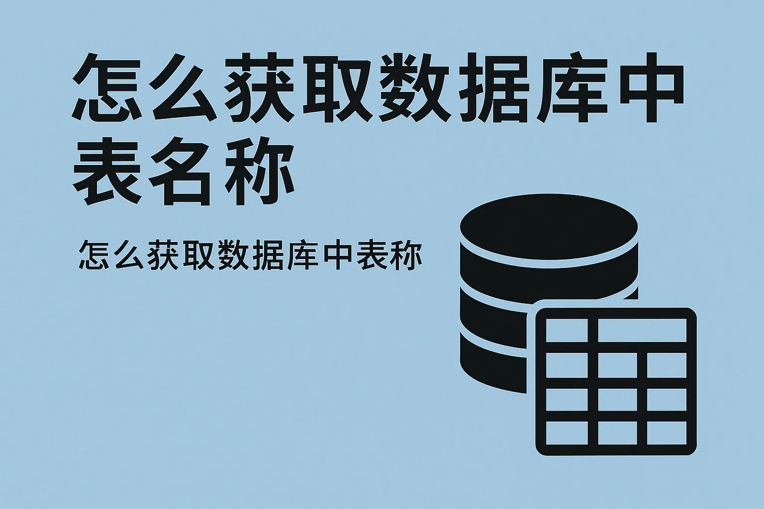 怎么获取数据库中表名称