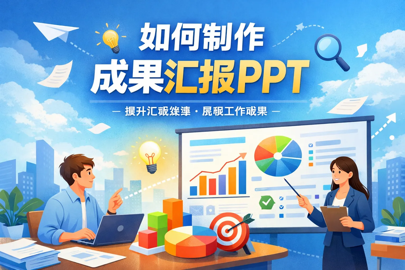 如何制作成果汇报ppt