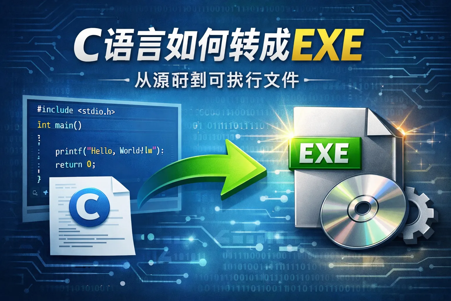 c语言如何转成exe