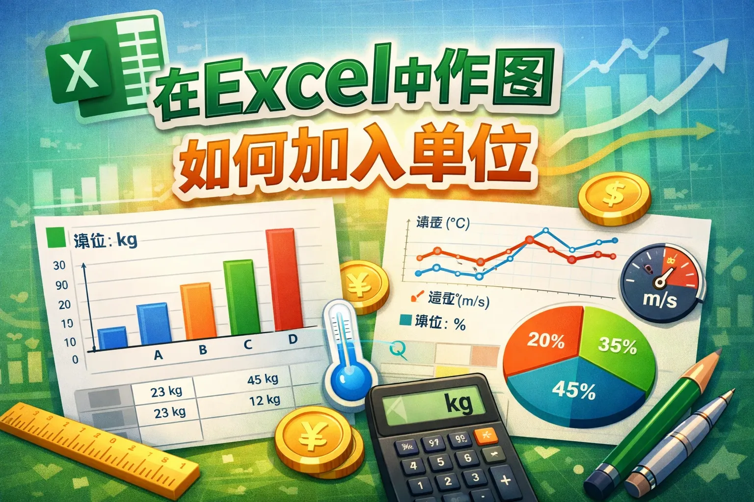 在Excel中作图如何加入单位