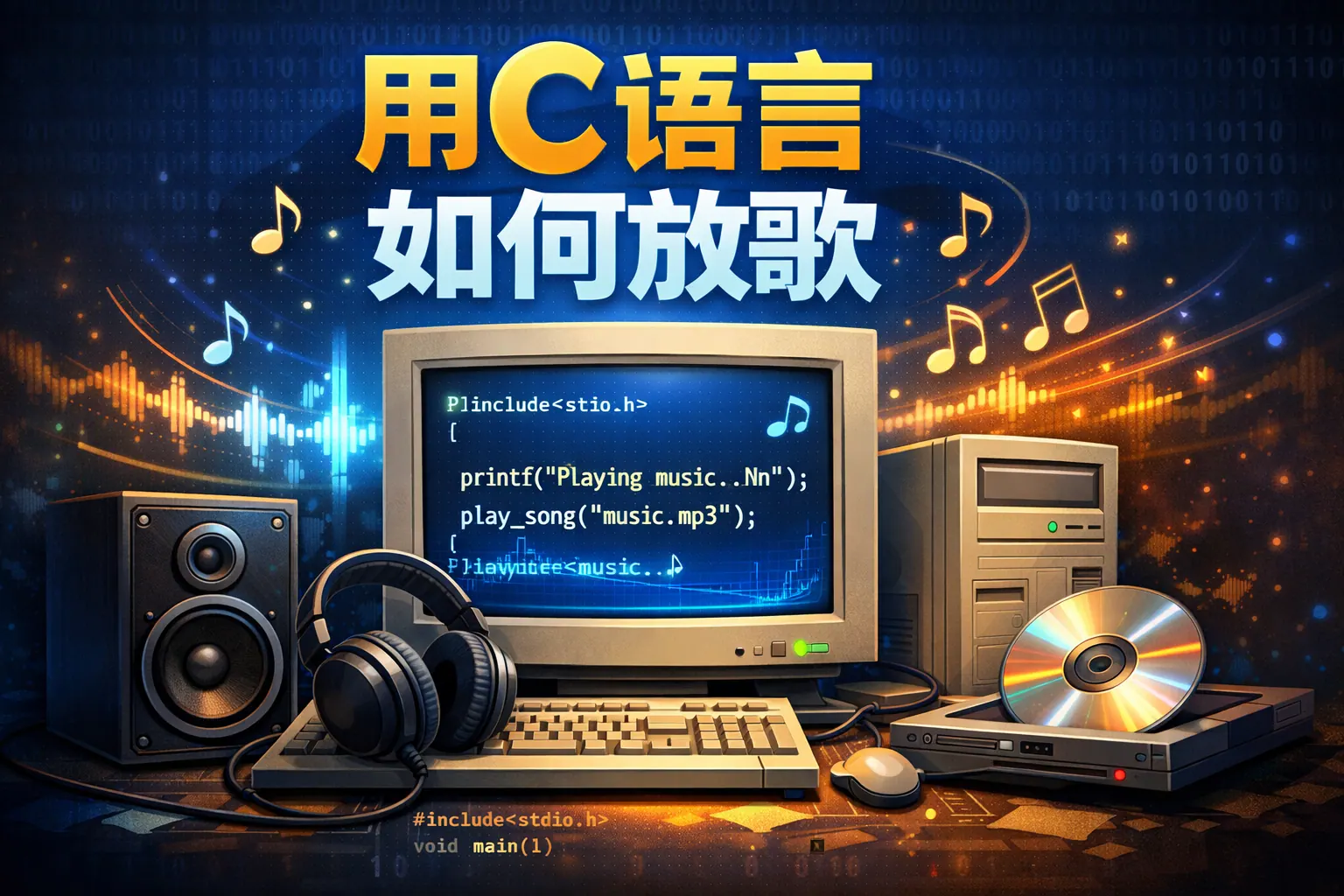 用c语言如何放歌