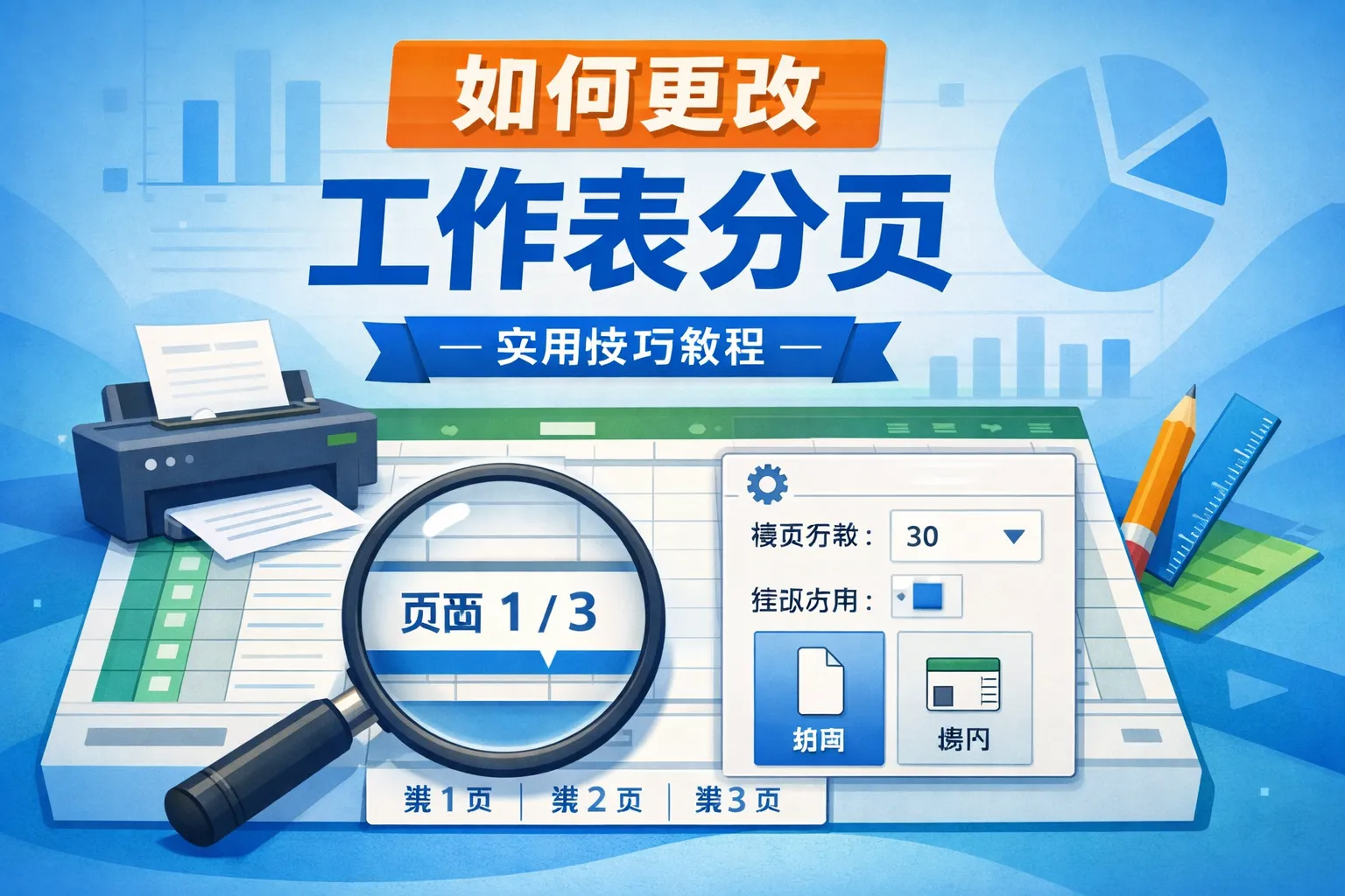 如何更改工作表分页