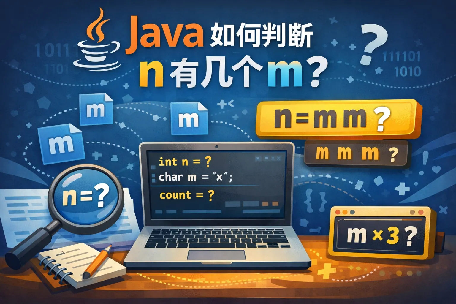 java如何判断n有几个m