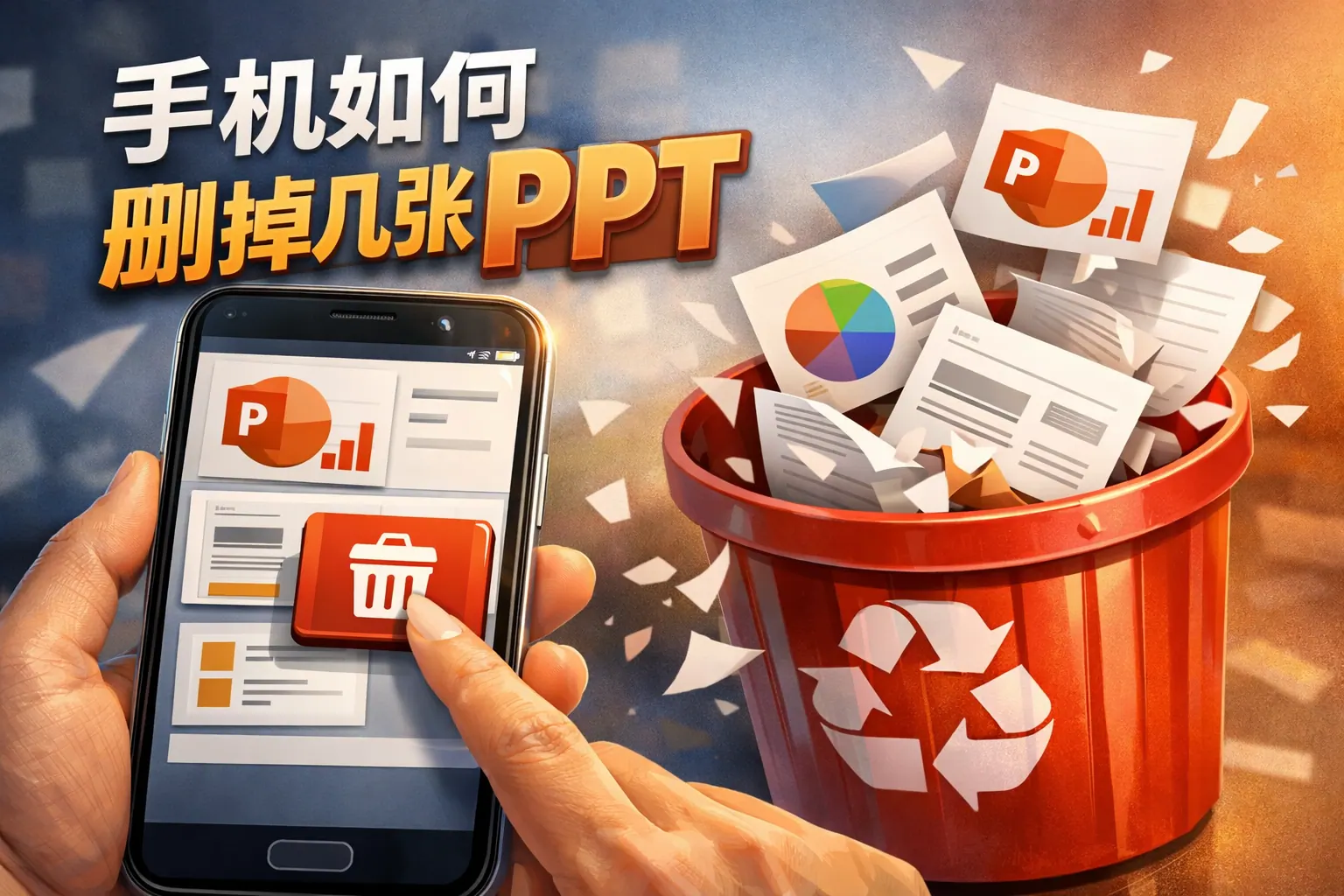 手机如何删掉几张ppt