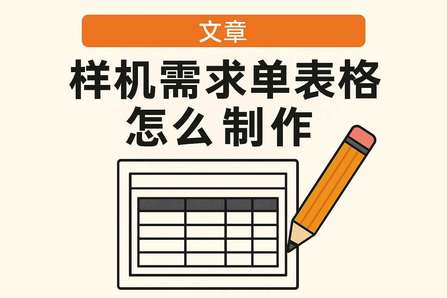 样机需求单表格怎么制作