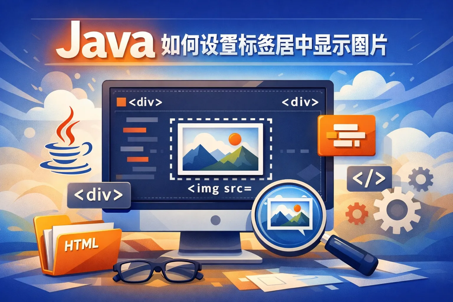 java如何设置标签居中显示图片
