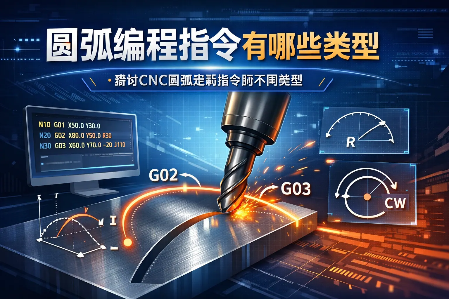 圆弧编程指令有哪些类型