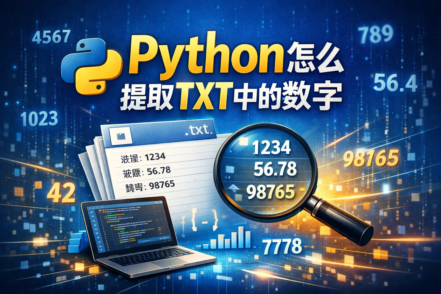 python怎么提取txt中的数字