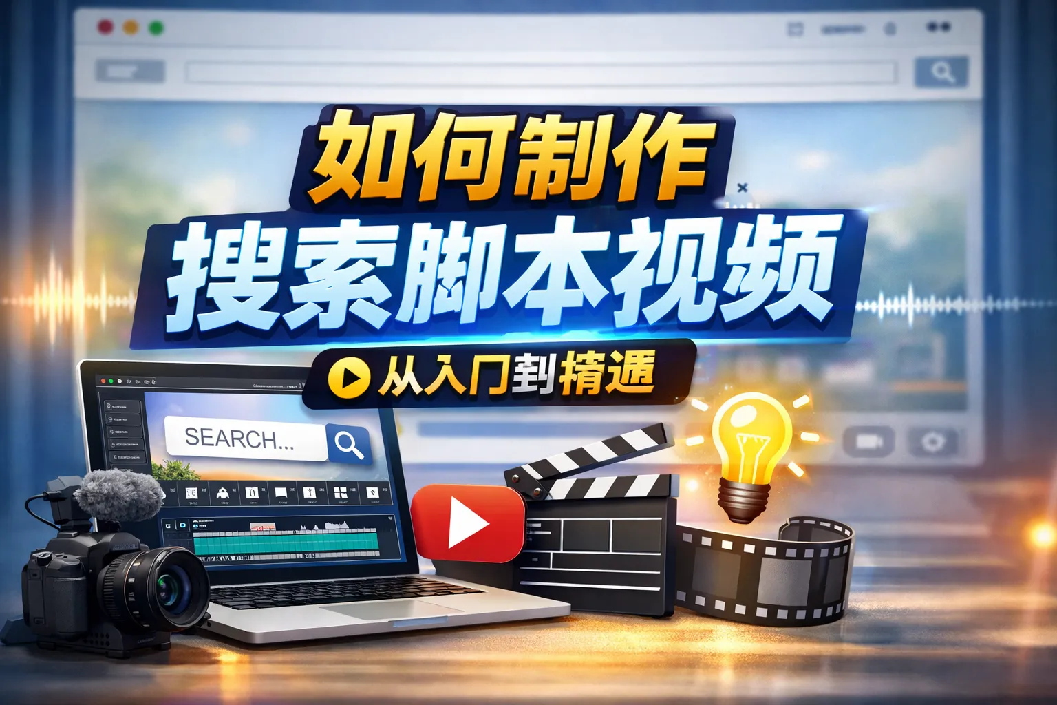 如何制作搜索脚本视频
