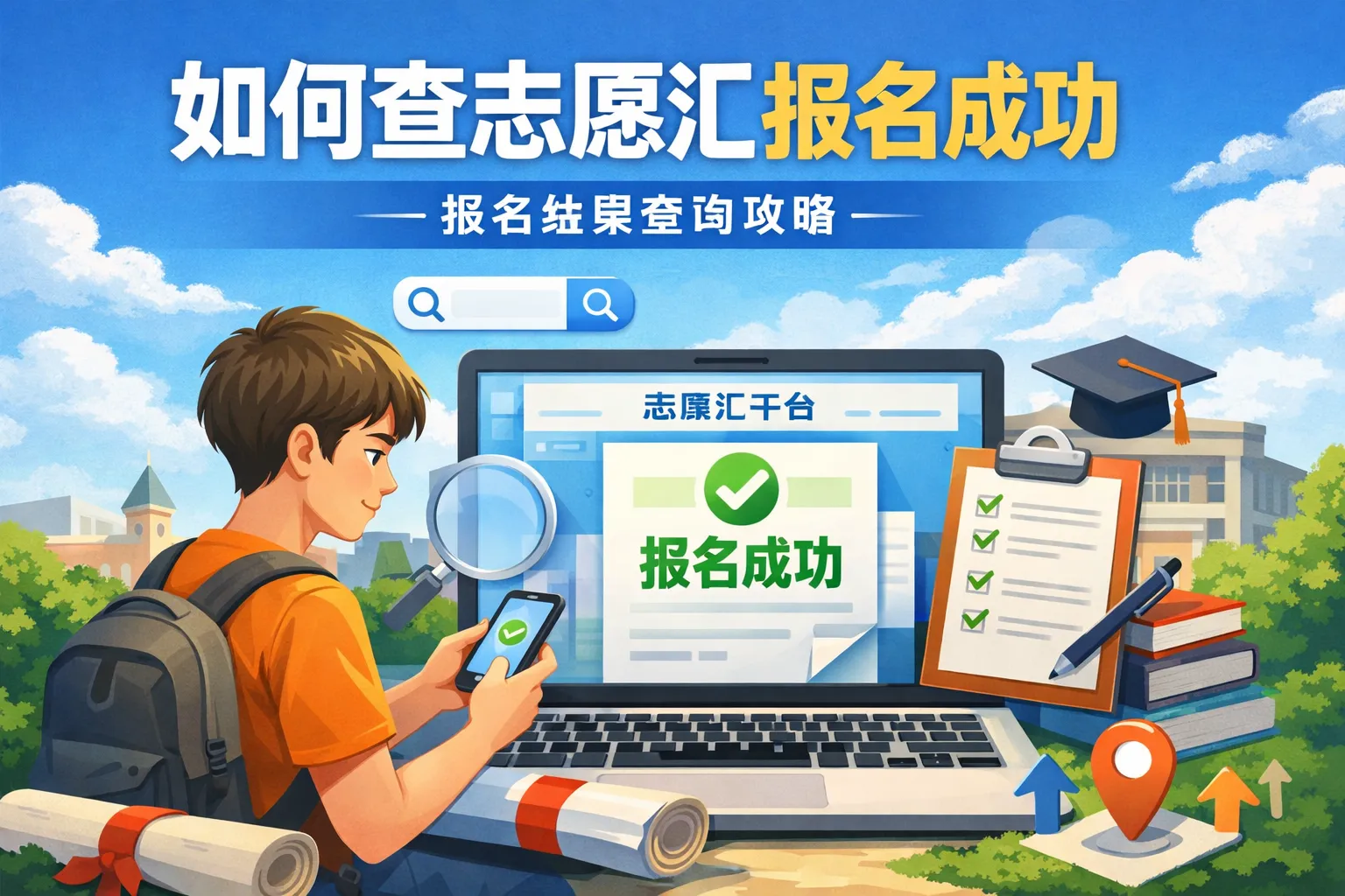 如何查志愿汇报名成功