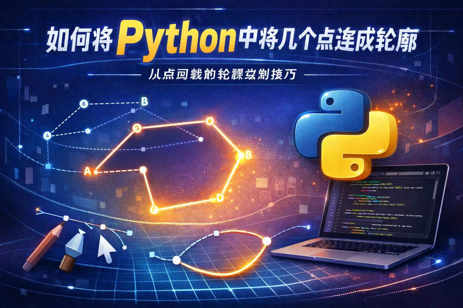如何将Python中将几个点连成轮廓